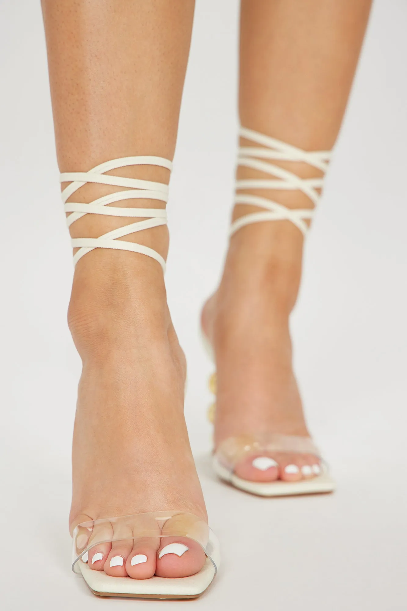 Always Fabulous Wrap Up Heels - White