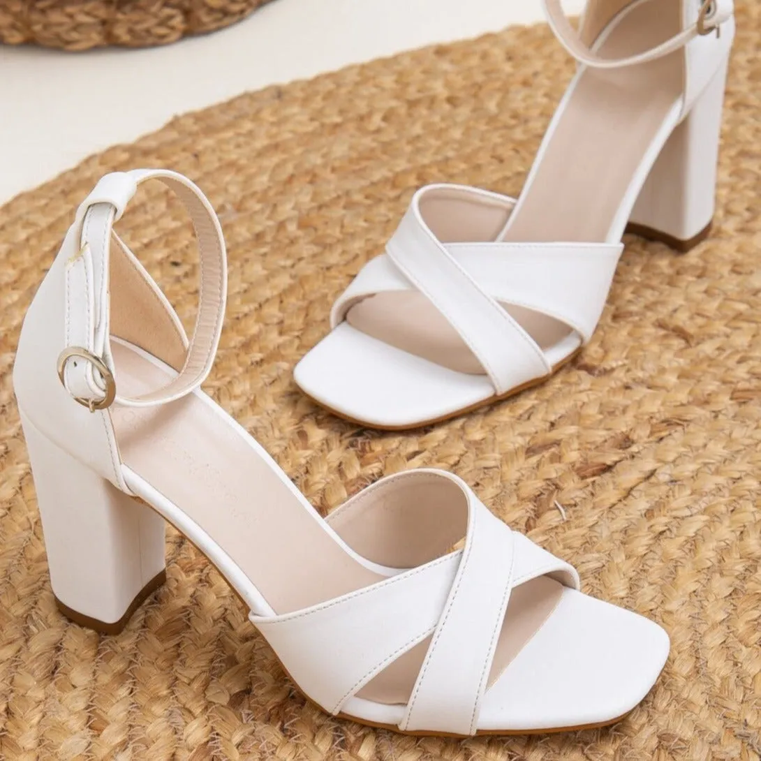 Amelia - White Heels