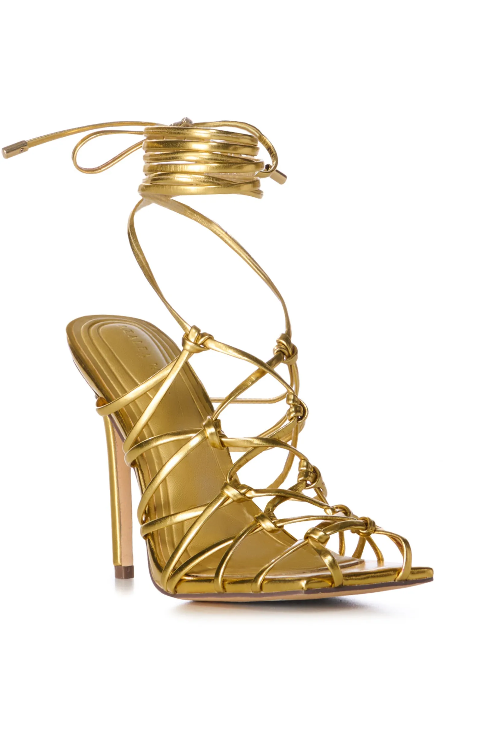 AMENRA-GOLD ROPE STILETTO SANDAL