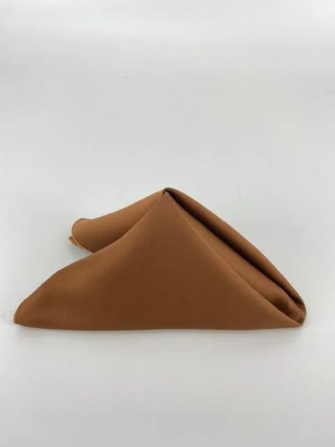 Brown Satin Napkins (10 Count)