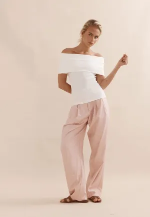 Caitlin Crisp Tango Top White Rib