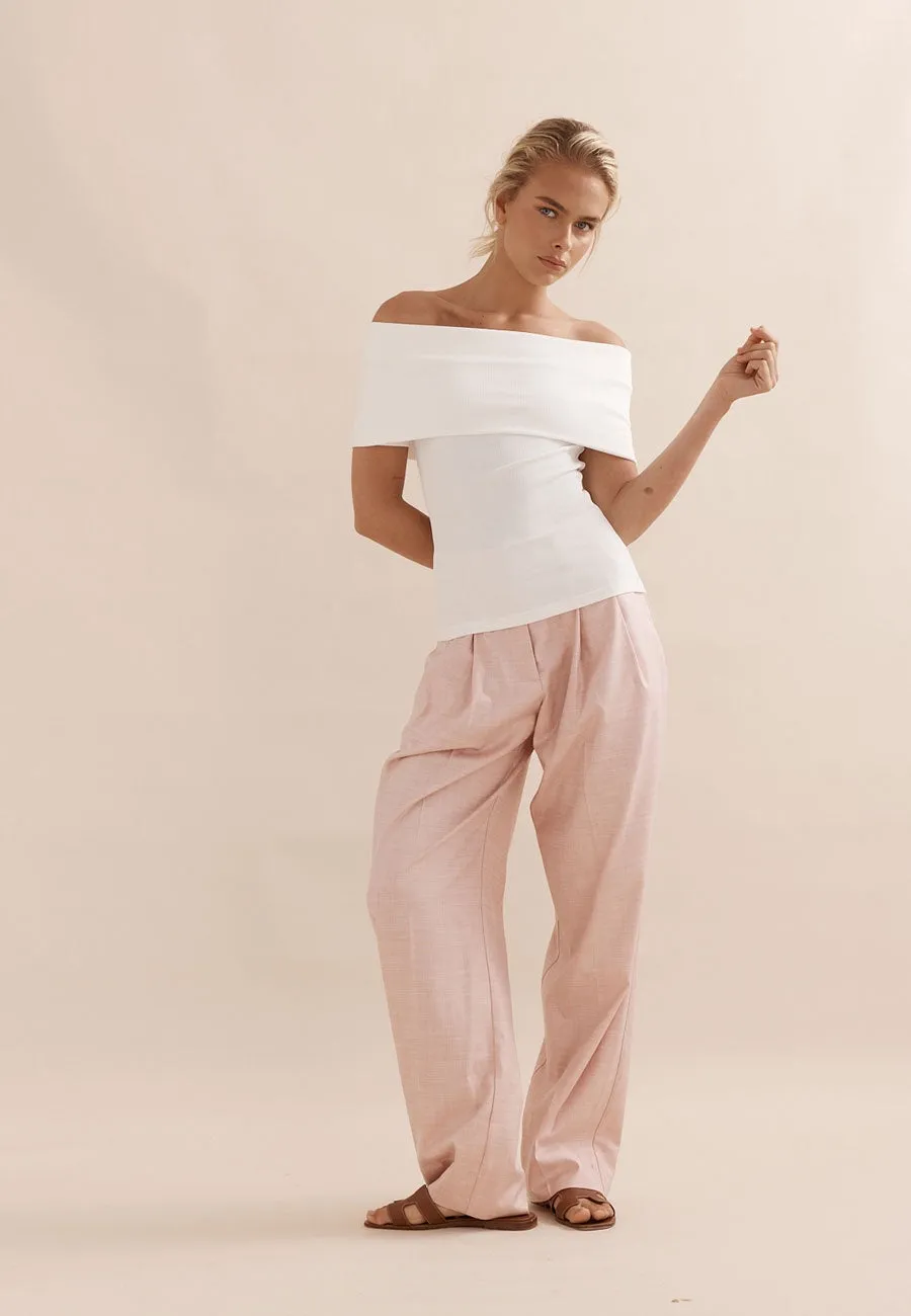 Caitlin Crisp Tango Top White Rib