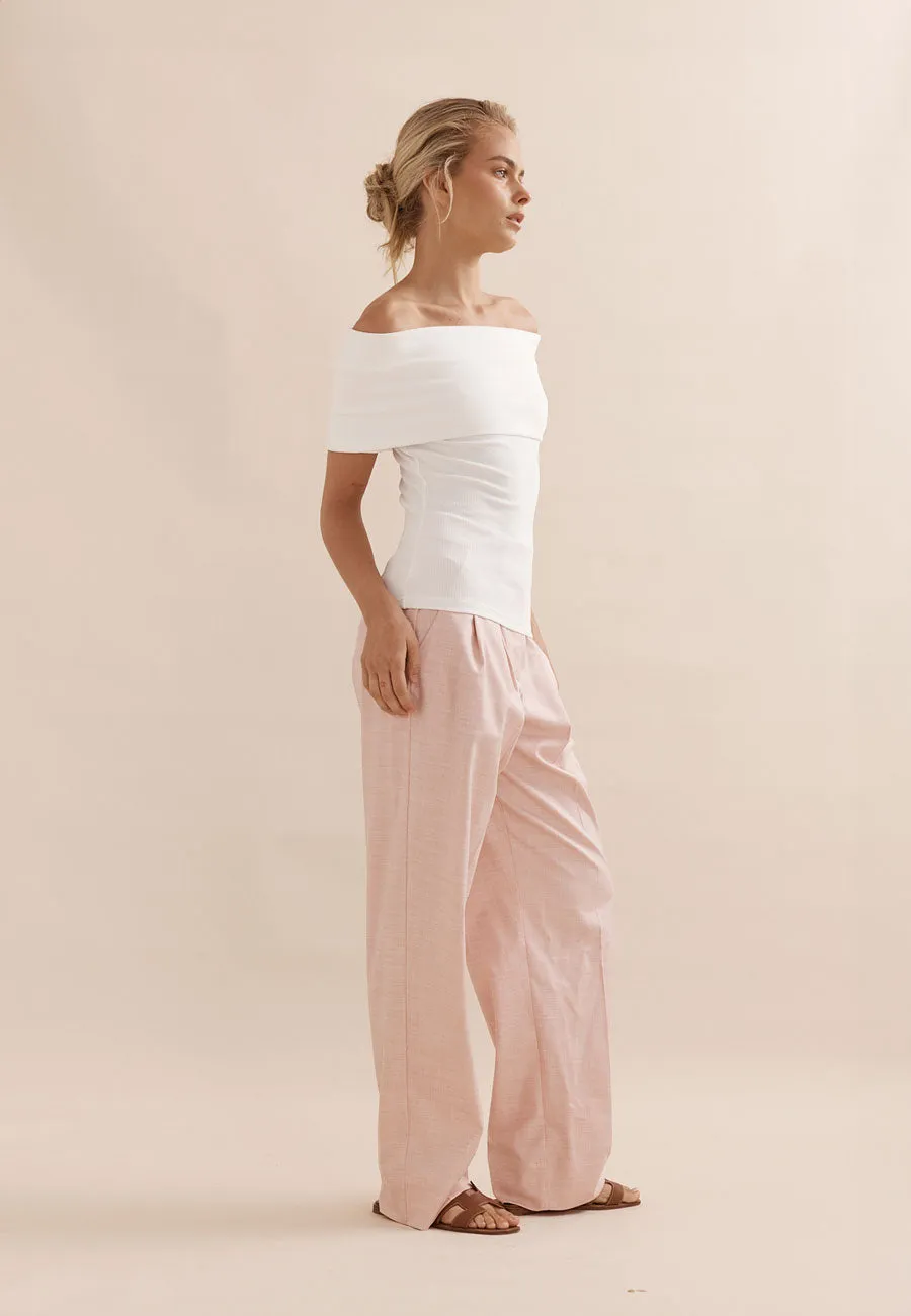 Caitlin Crisp Tango Top White Rib