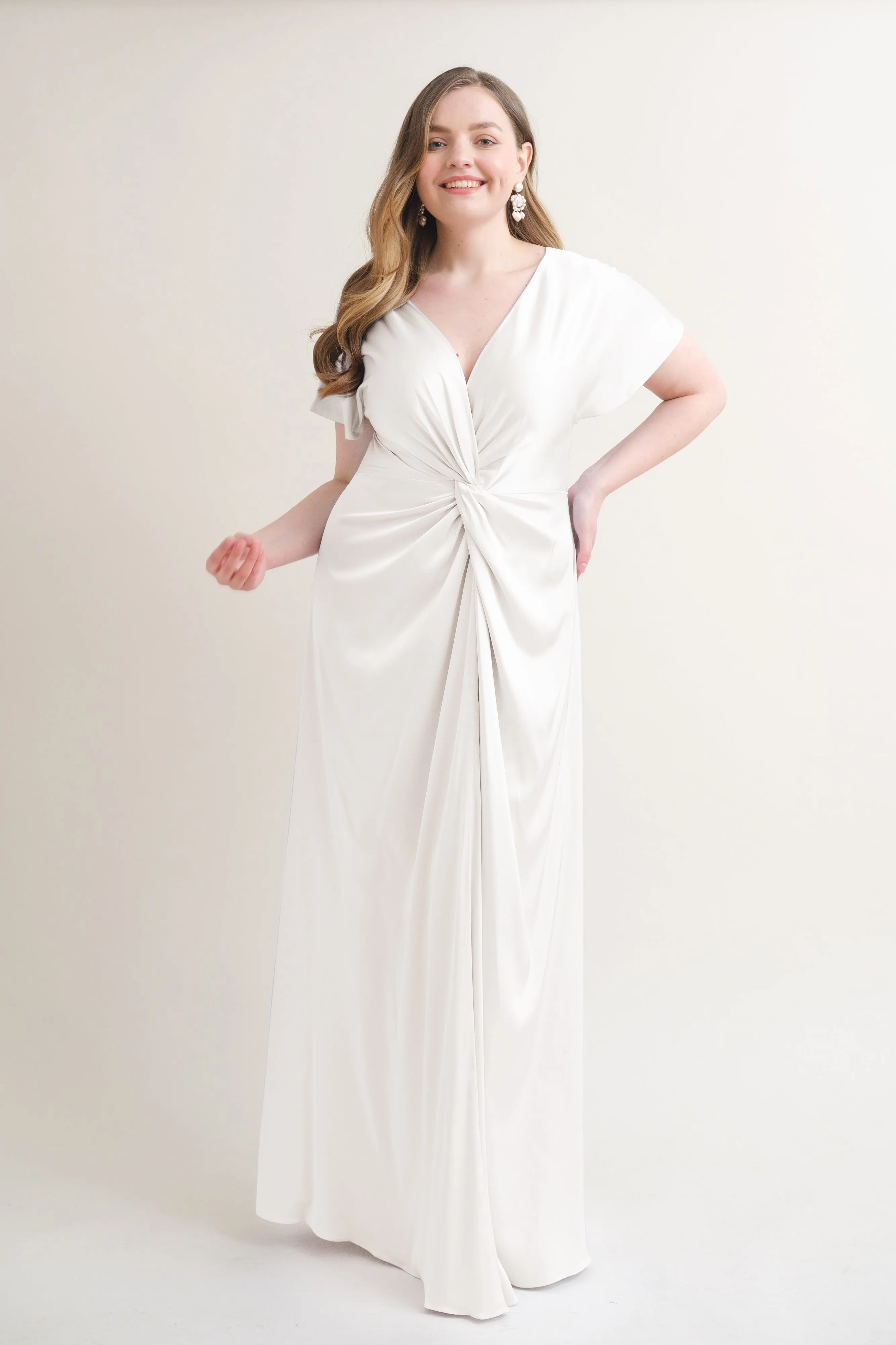 Camilla Bridal & Bridesmaid Dress In Ivory Satin