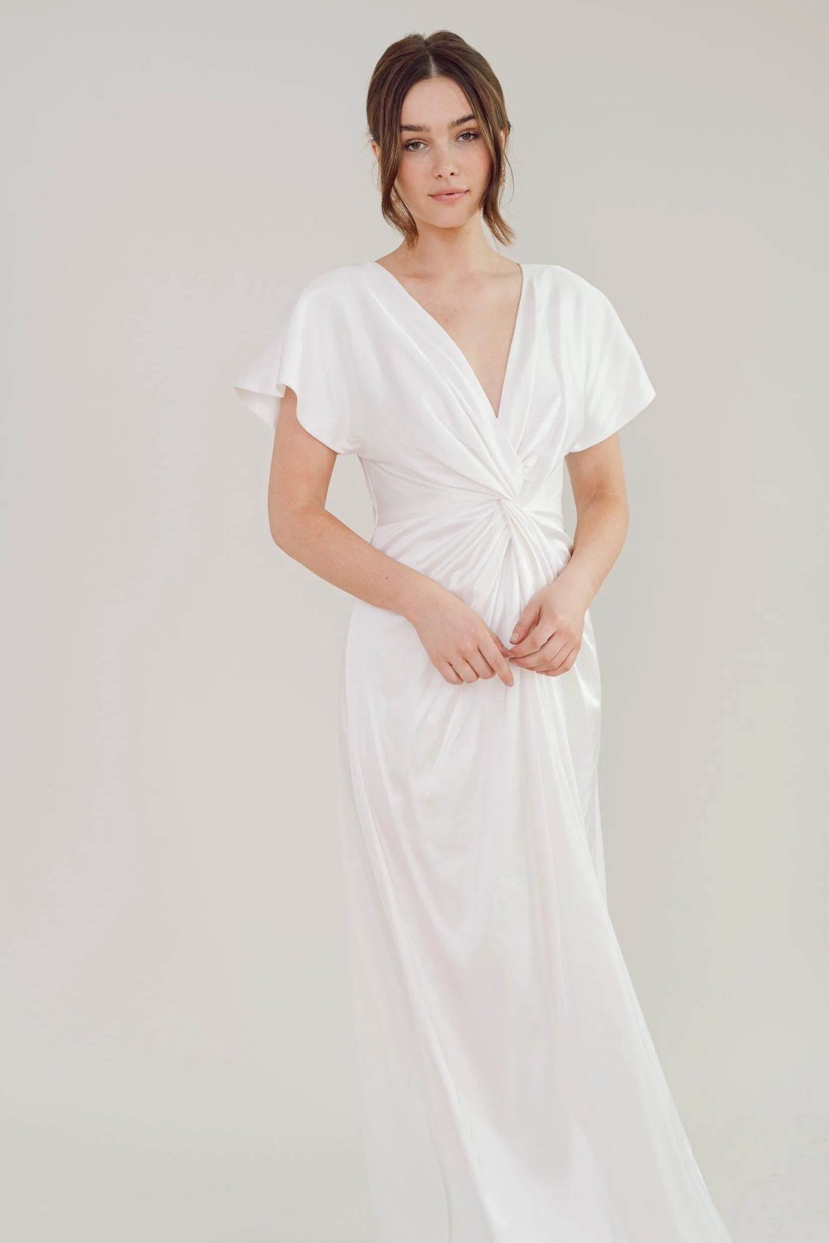 Camilla Bridal & Bridesmaid Dress In Ivory Satin