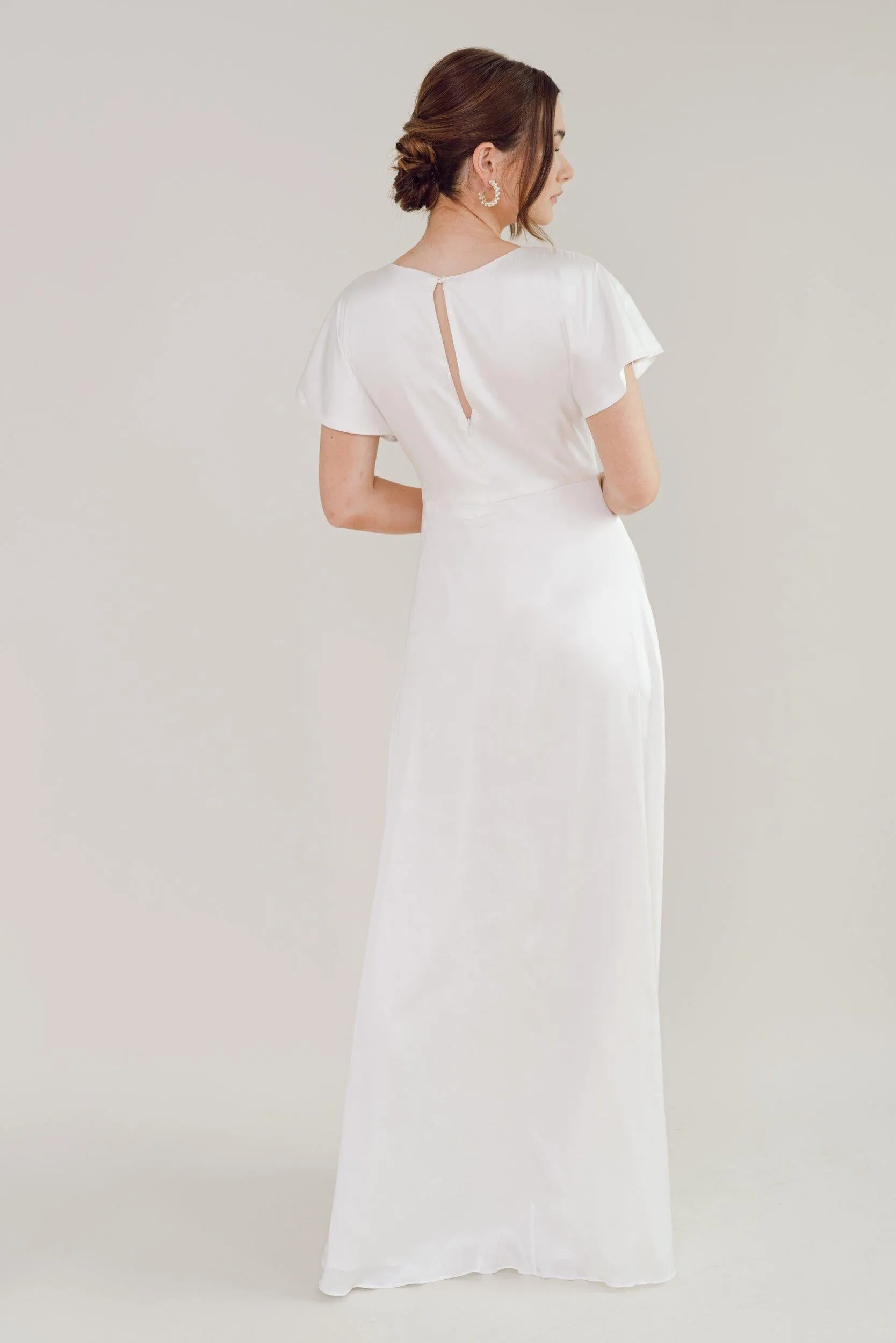 Camilla Bridal & Bridesmaid Dress In Ivory Satin