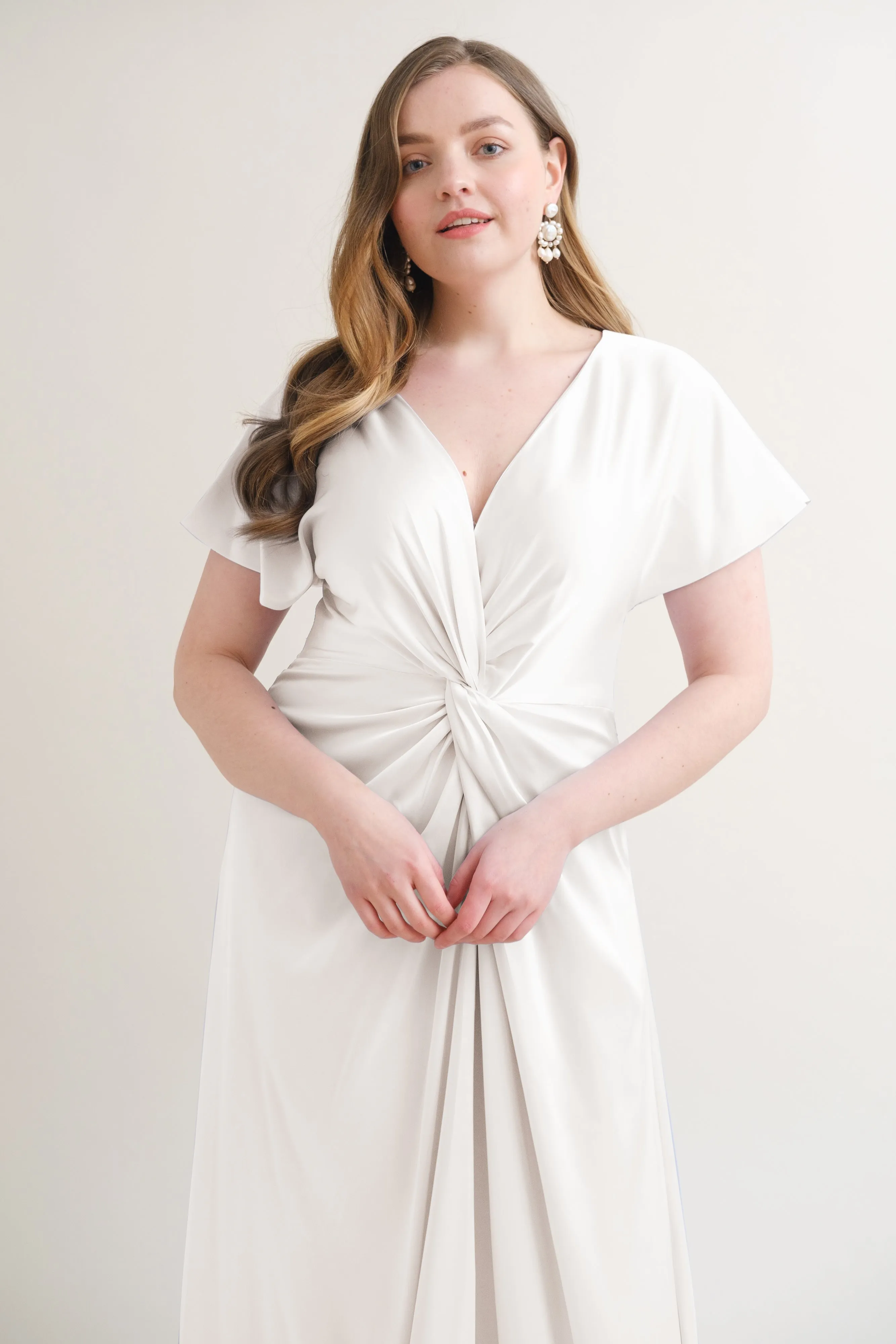 Camilla Bridal & Bridesmaid Dress In Ivory Satin
