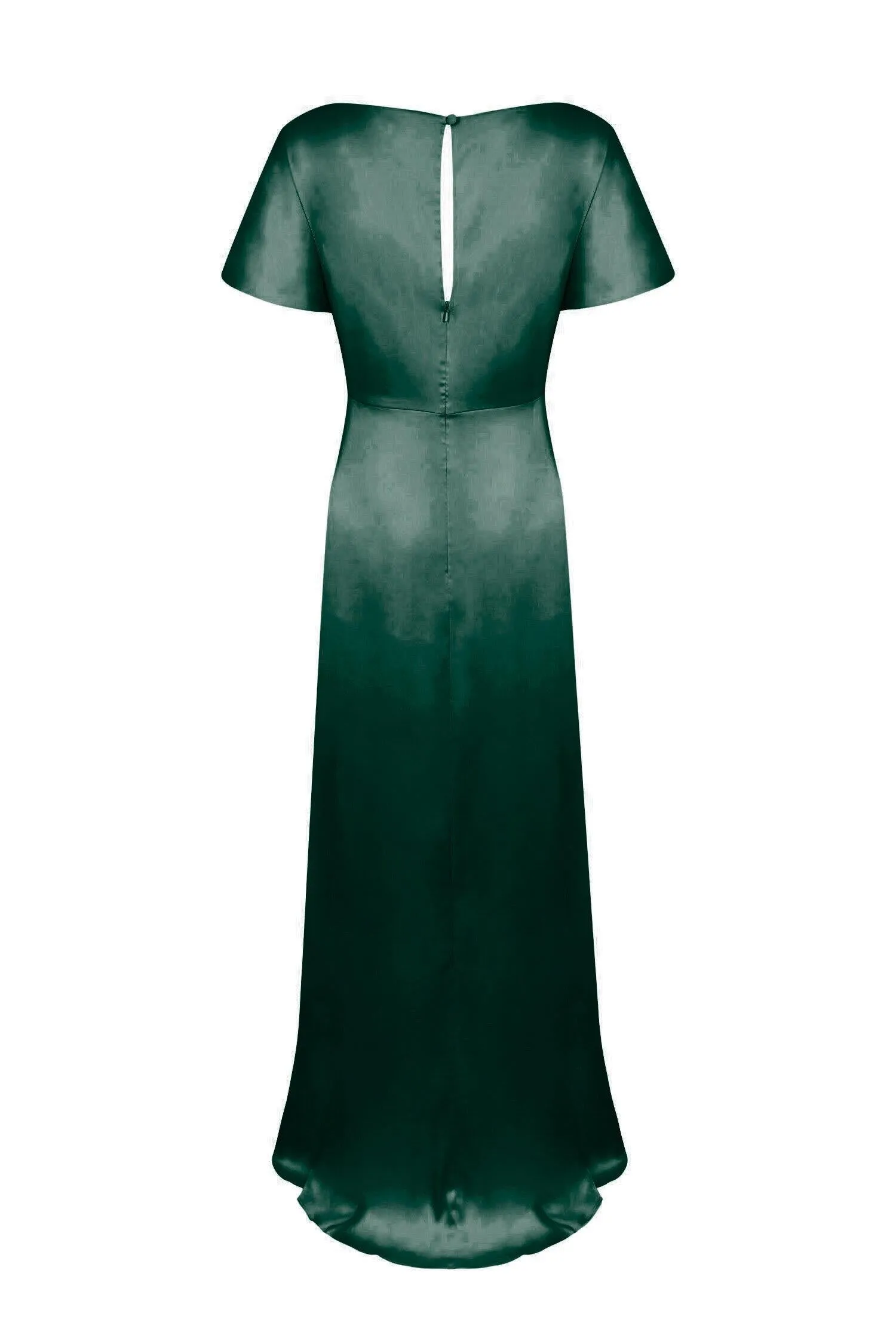 Camilla Bridesmaid Dress In Emerald Satin