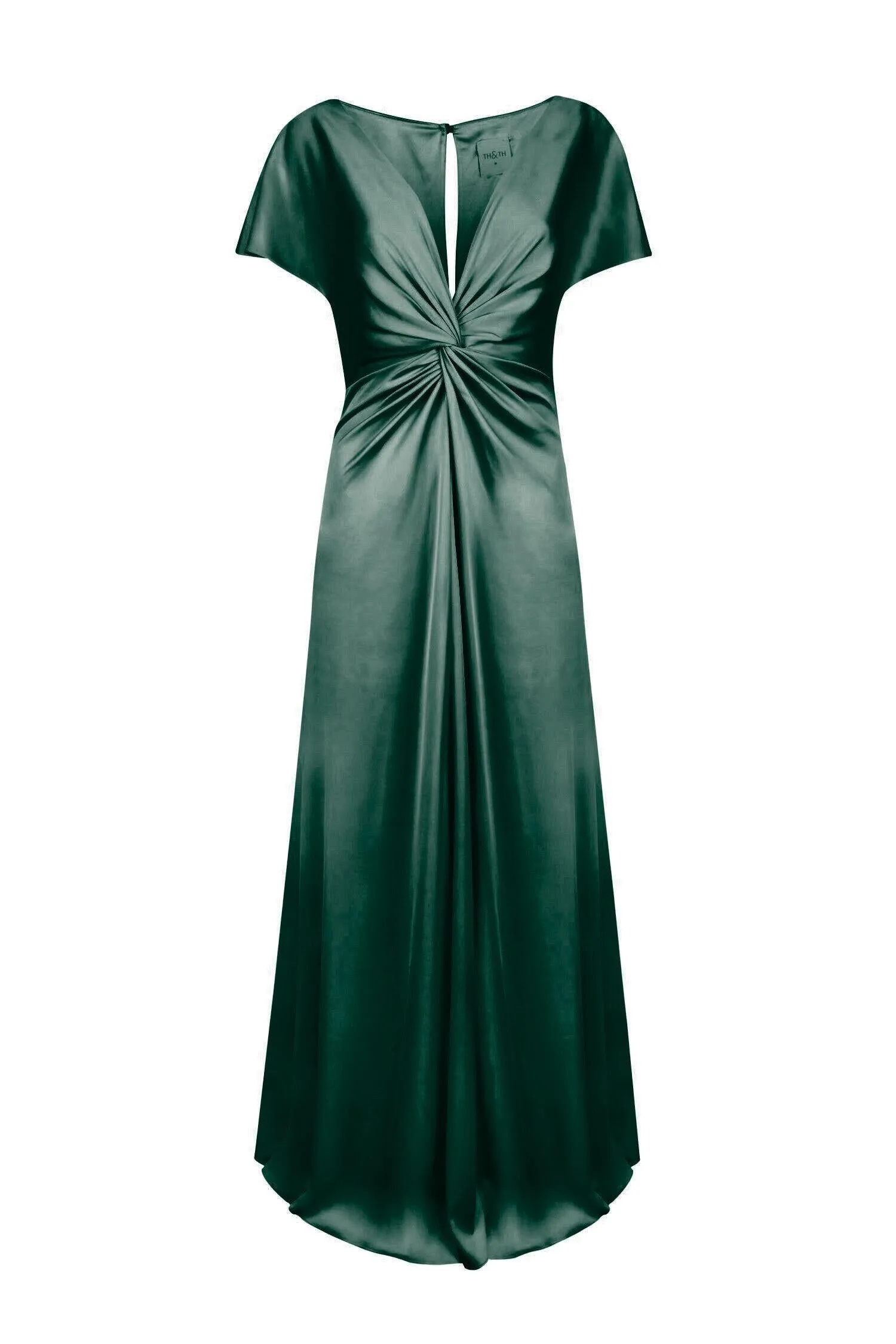 Camilla Bridesmaid Dress In Emerald Satin