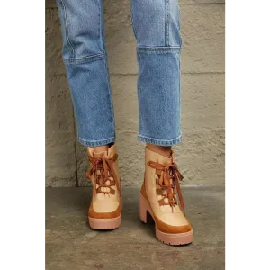 Chic Lace Up Lug Booties for Timeless Luxury Fashion for Women