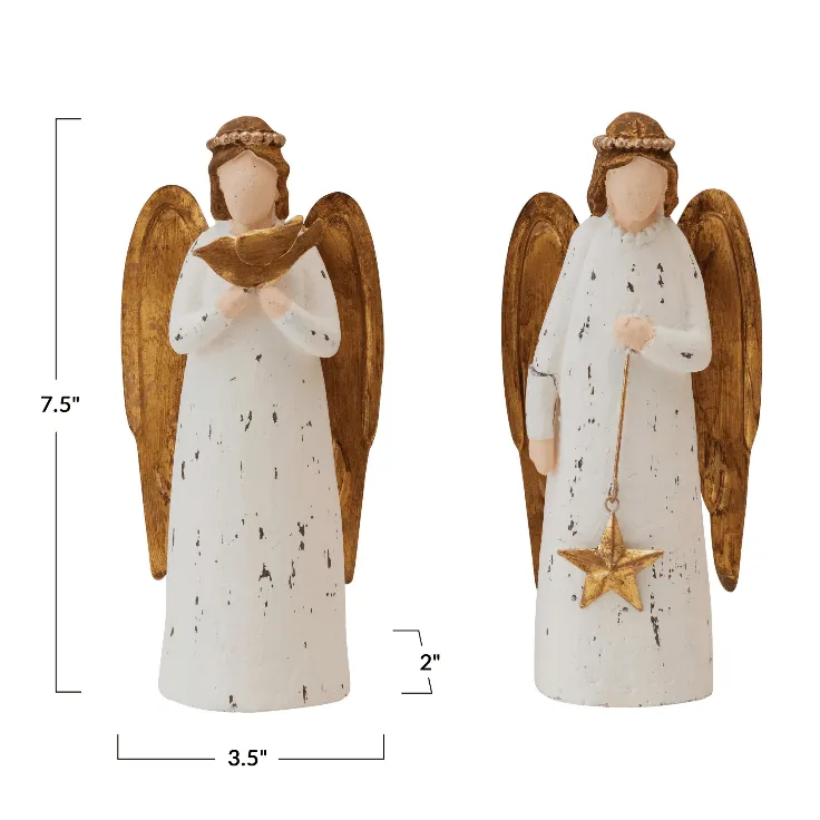Creative Co Op Handmade Paper Mache Angels