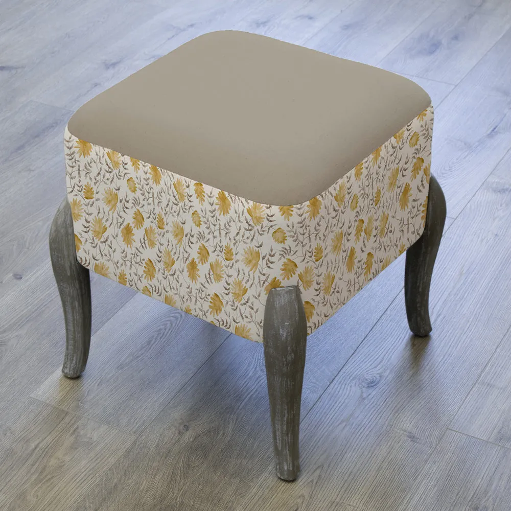 Elai Printed Ralf Footstool Stone