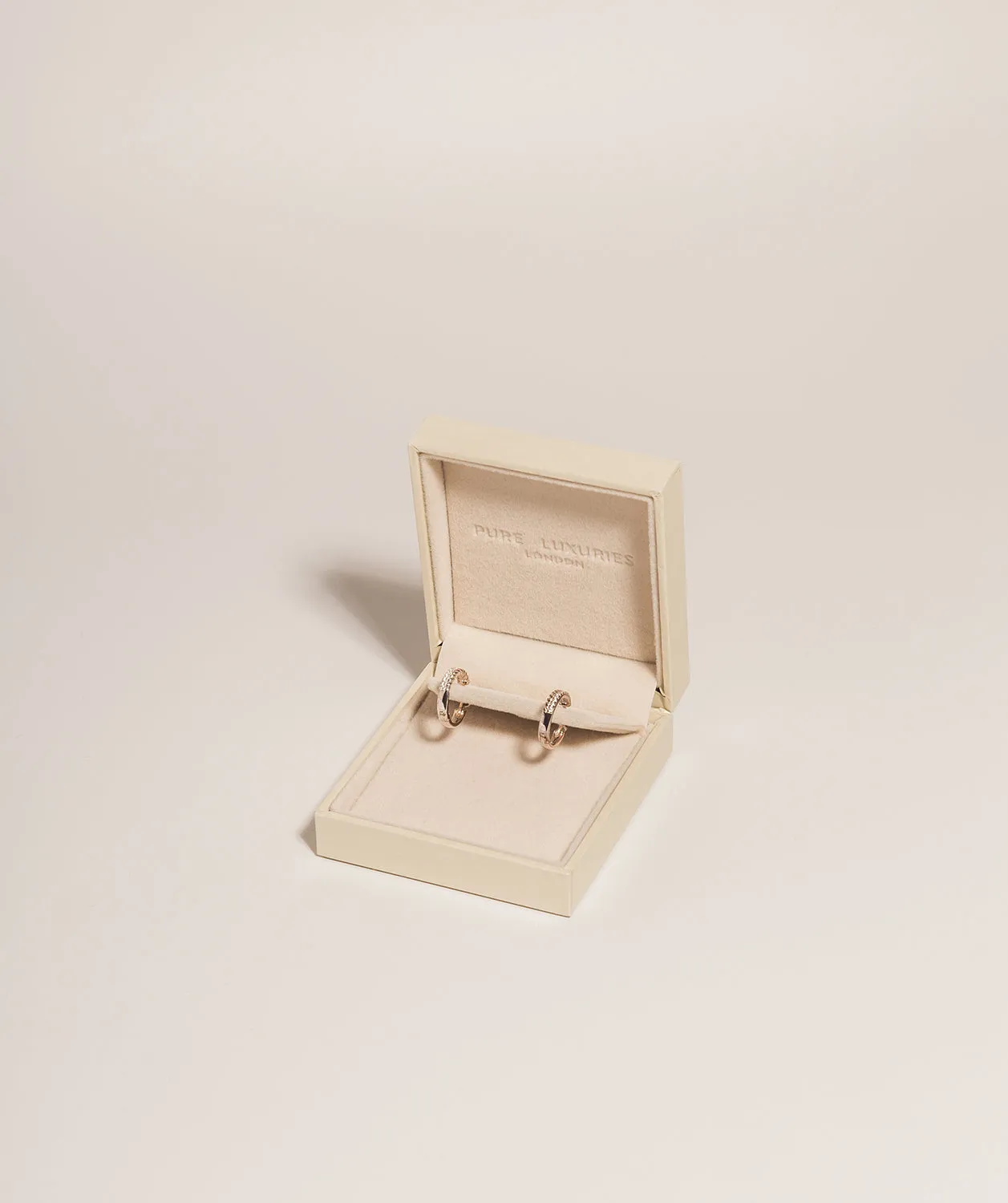 Gift Packaged 'Polly' 925 Silver & Cubic Zirconia Mini Hoop Earrings