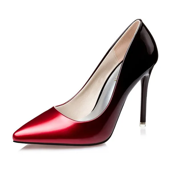 Glamorous PU Upper Closed Tole Multicolor High Heels Prom Shoes PS015