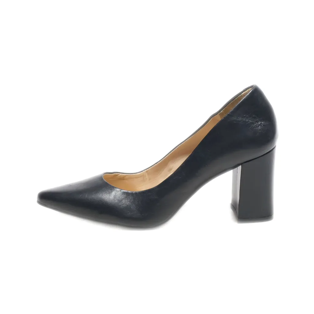 Hallhuber High-Heel Shoes Leather Black Colour For Women