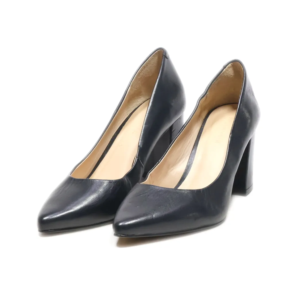 Hallhuber High-Heel Shoes Leather Black Colour For Women