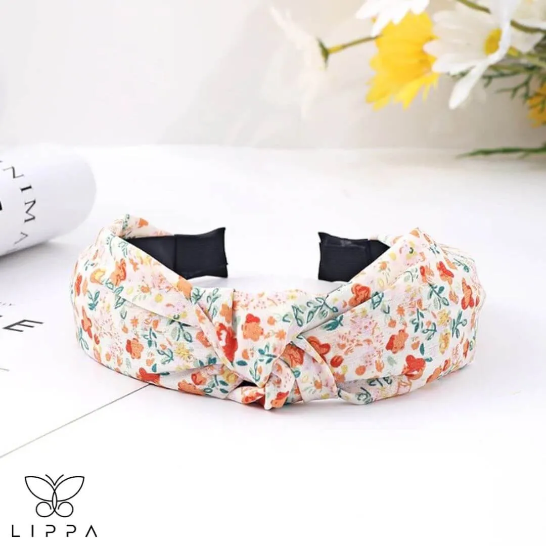 Handmade Headband Printed Floral Design