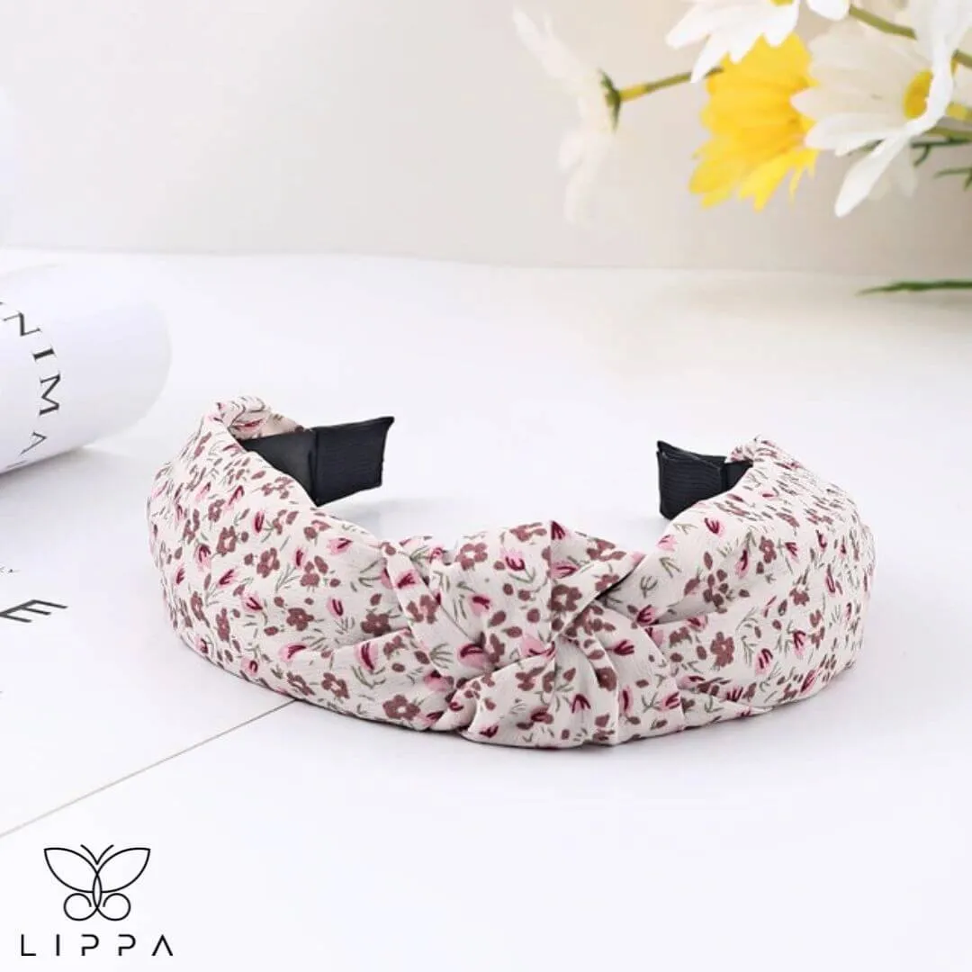 Handmade Headband Printed Floral Design