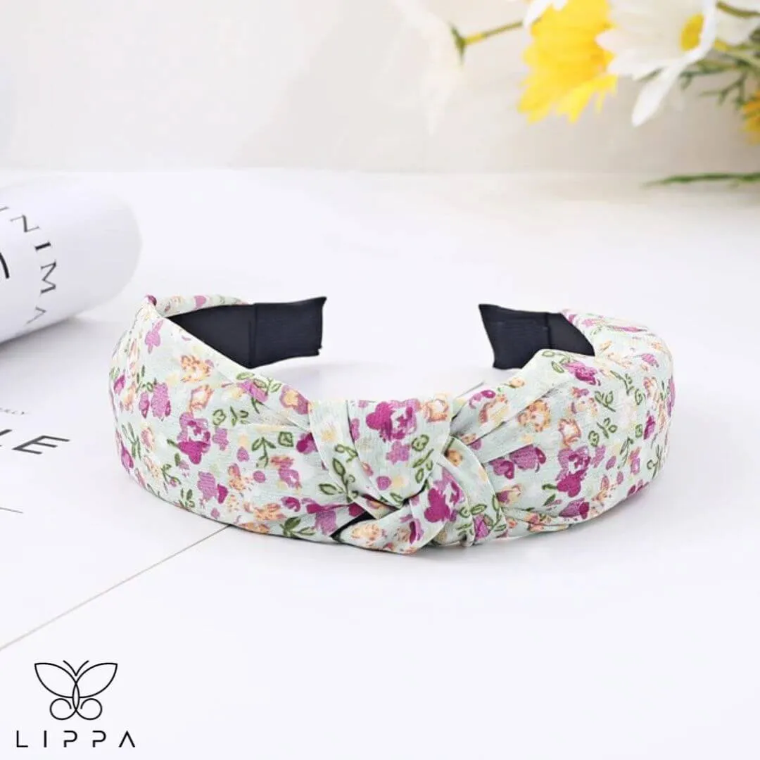 Handmade Headband Printed Floral Design