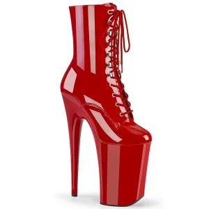 Infinity-1020 Nine Inches Platform Boots Red