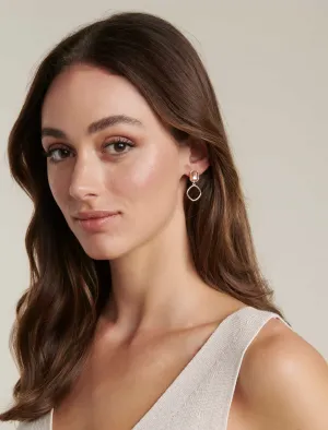 Jasmin Hoop Drop Earrings