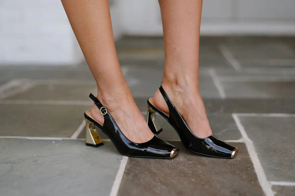 Loraine Heels-Black/MODEL PAIR SIZE 8