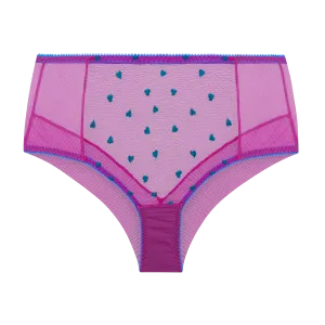 Mabel Heart Embroidery High Waist Knicker