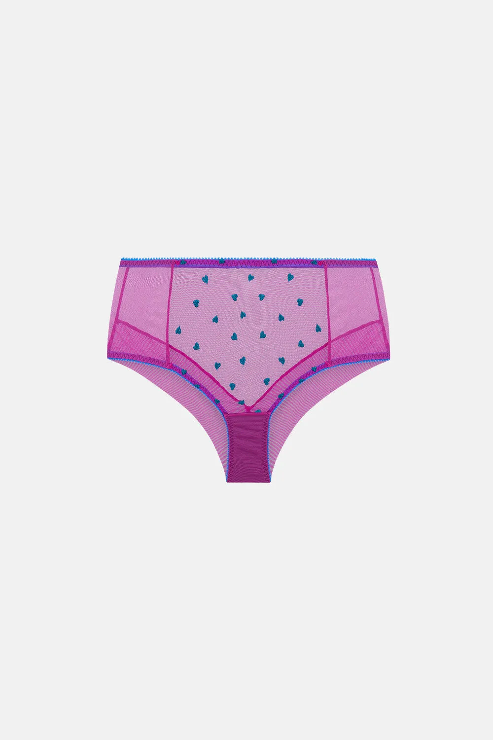Mabel Heart Embroidery High Waist Knicker