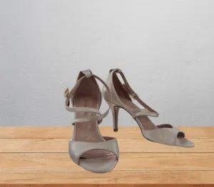 Phase Eight Leather Champagne Bronte Sandals UK 8  US 10.5 EU 42