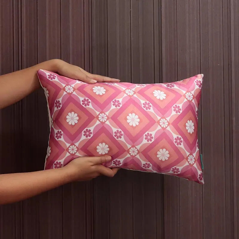 Pitter Kaleido Satin Cushion Cover | 12 x 18 inches