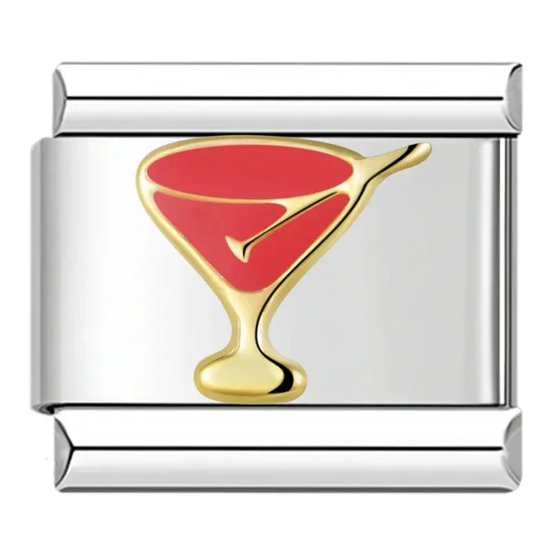 Red Cocktail Charm