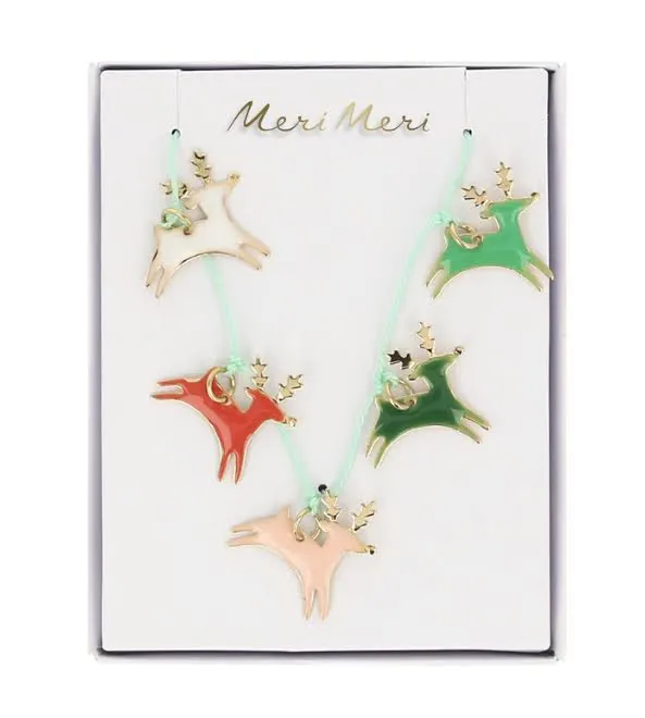 Reindeer Enamel Necklace