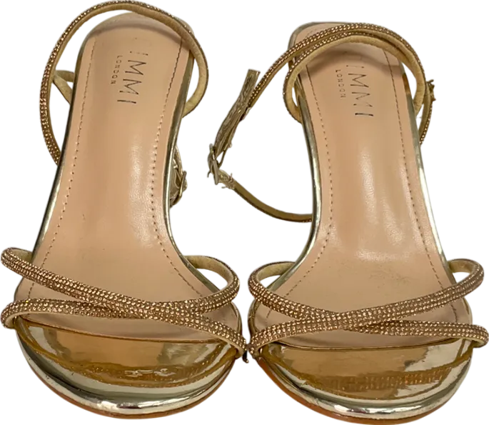 Simmi London Metallic Santo High Heels In Gold UK 6 EU 39 👠