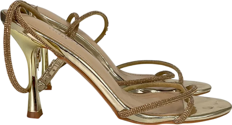 Simmi London Metallic Santo High Heels In Gold UK 6 EU 39 👠