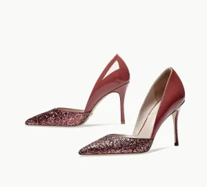 Spring and autumn new red color pointed toe stiletto high heels-  Aria