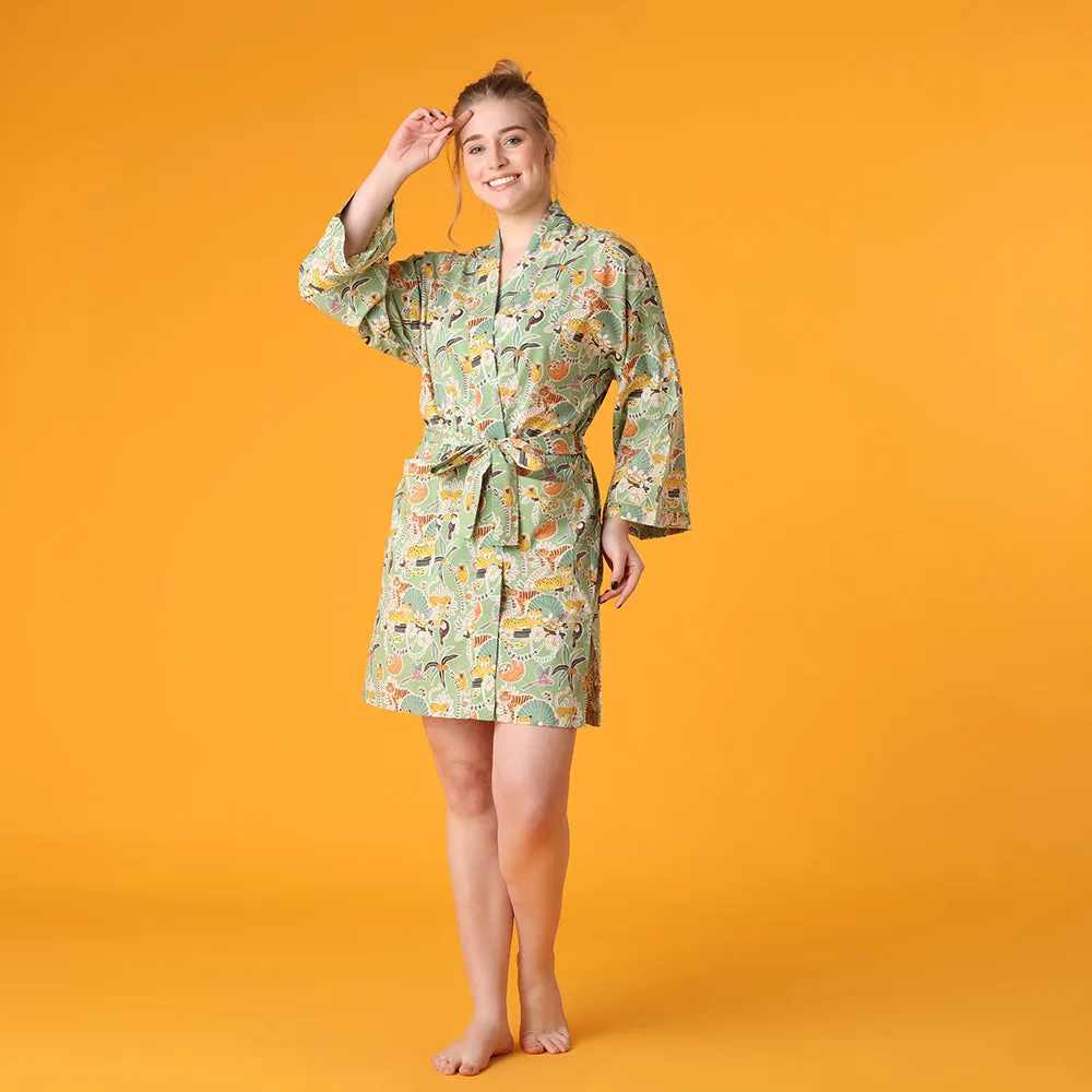Tropical Jungle Short Robe