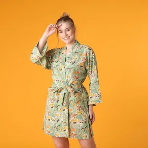 Tropical Jungle Short Robe