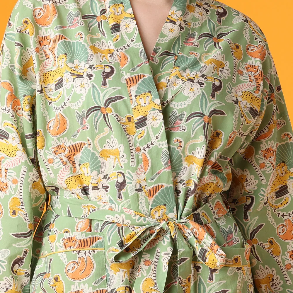 Tropical Jungle Short Robe