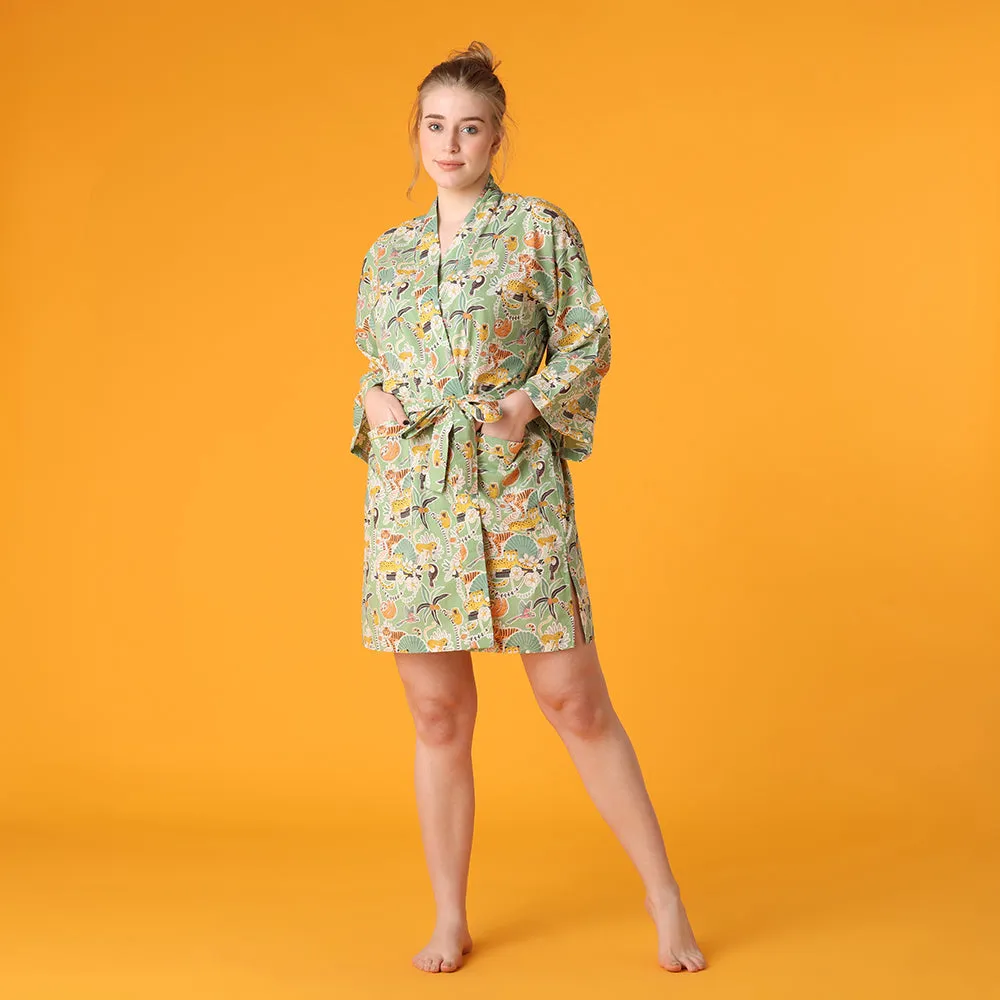 Tropical Jungle Short Robe