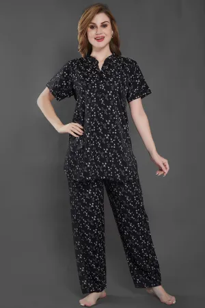 Velure Blooms Print Kurti Style Night Suit