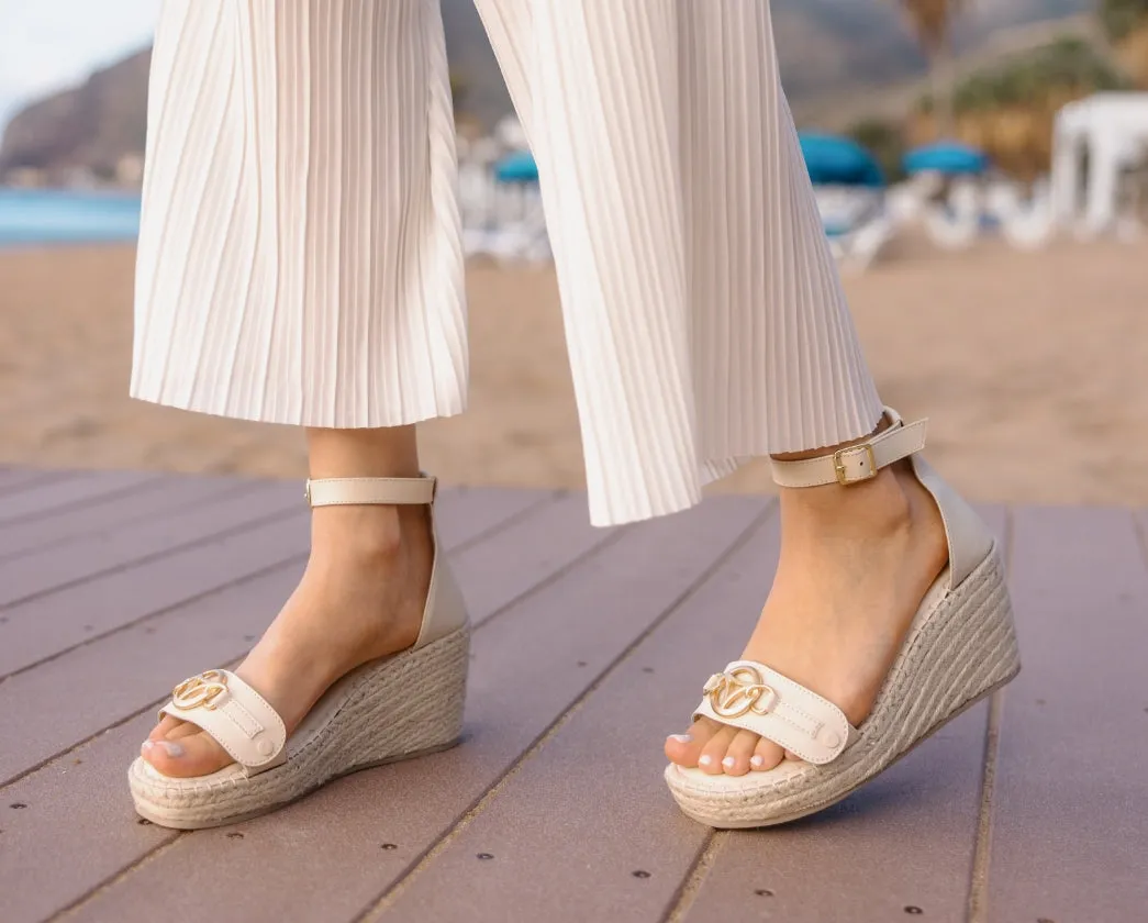 Wedge Bast High Crema PS1